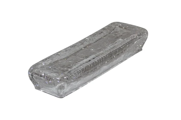 Crackled glass ShApes rectangular 21 x 6.4 cm