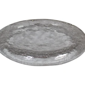 Crackled glass Pillow plate 25 x 3,7 cm