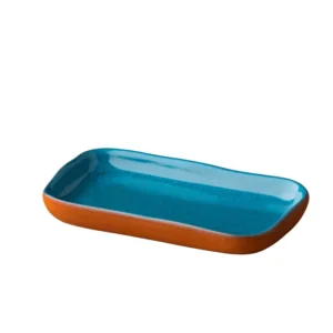 Teller rechteckig blau 15x8,5cm - Stoneheart