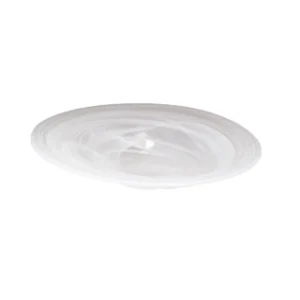 Teller tief Fahne schräg (weiss) 25cm - SWIRL