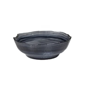Teller tief / Schale organisch (schwarz) 19,7cm - SWIRL