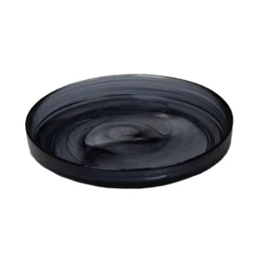 Teller mit erhöhtem Rand stapelbar (schwarz) 16,2cm - SWIRL