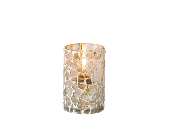 Windlicht (grau) 7,5x12cm - Nordic