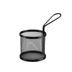 Servier-Frittierkorb rechteckig 14x9cm - Gun Metal Black