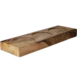 Buffetständer (Mangoholz) für 3 Gläser 51x17x3,5cm