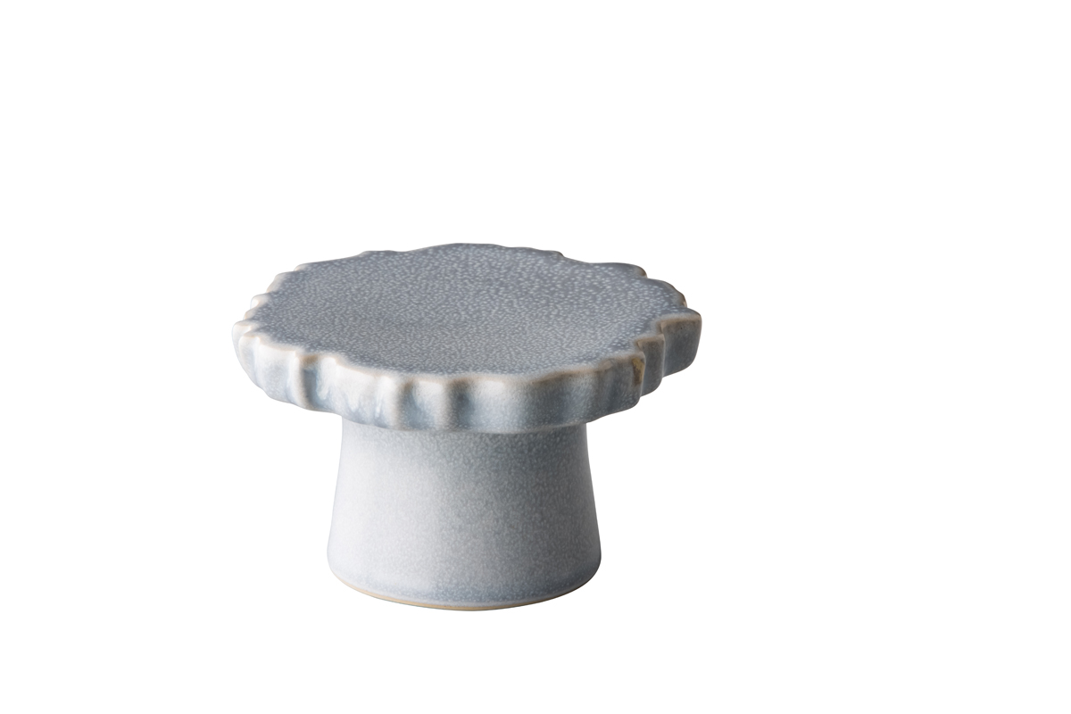 Flat Dish Tall Grey Smoke 12 x 7 cm