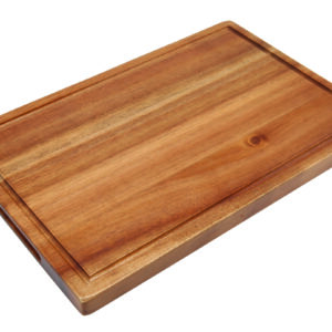 Akazienholzbrett recht. m. Rille 34x22x2cm - HZ
