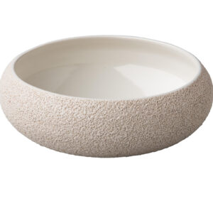 Curved bowl Vulcanic white 19.5 x 6,7 cm