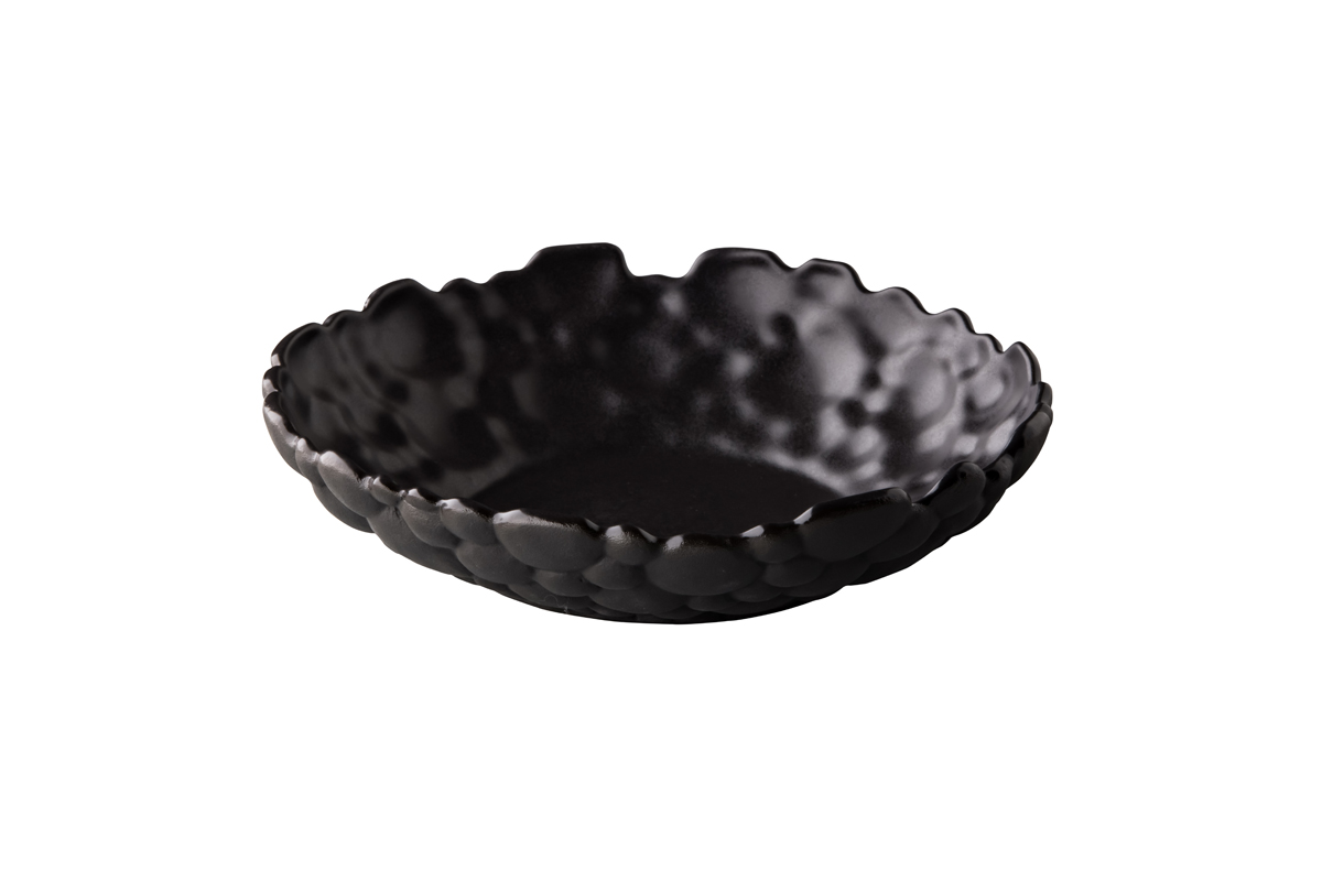 Bubble Deep Coupe Plate Black 24,5 5,5 cm