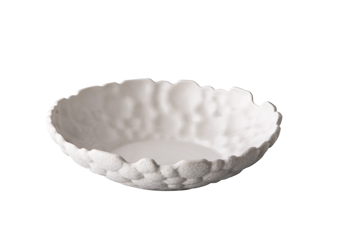 Bubble Deep Coupe Plate White 24 x 5,5 cm