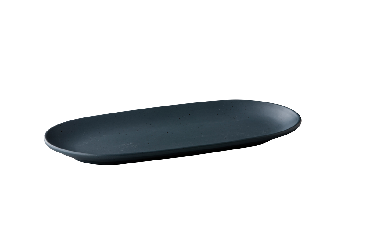 Teller flach, oval 30 x 15 cm (dunkelgrau) - Tinto