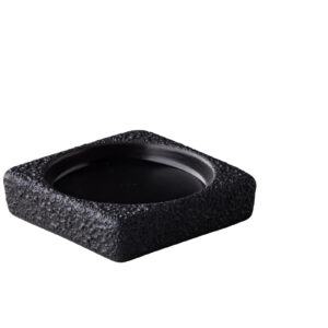 Squared dipper vulcanic black 9 cm