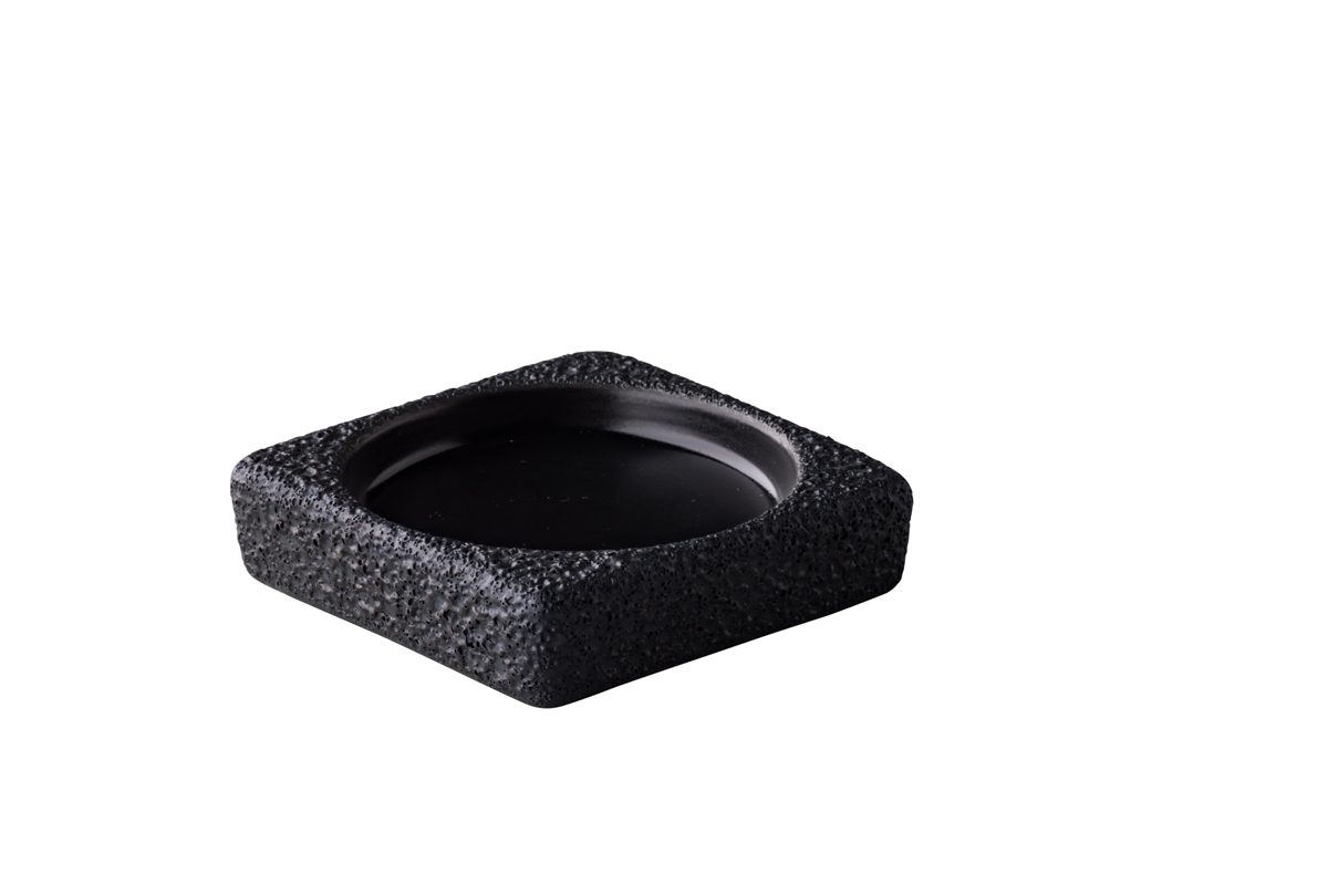 Squared dipper vulcanic black 9 cm