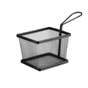 Servier-Frittierkorb rechteckig 12,5x9,7x8,5 cm - schwarz