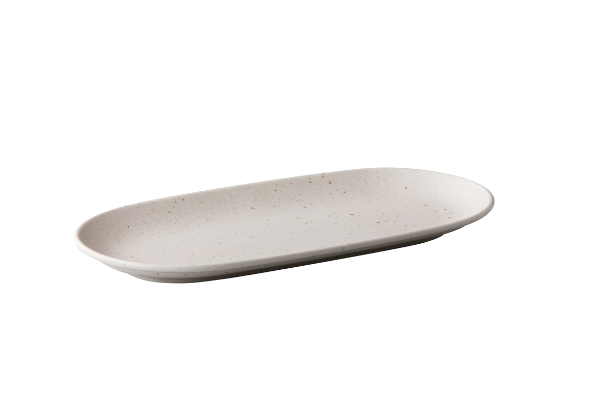 Teller flach, oval 30 x 15 cm (weiß) - Tinto