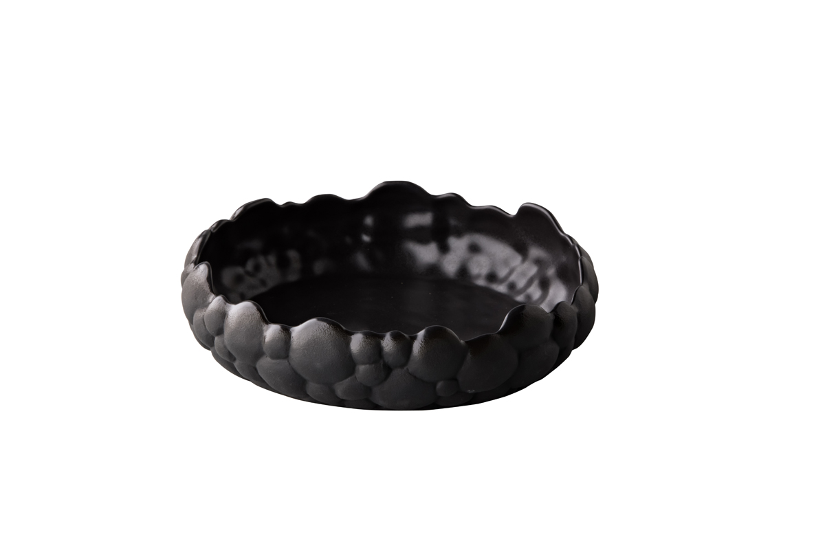 Bubble Deep Plate Black 20 x 5,5 cm