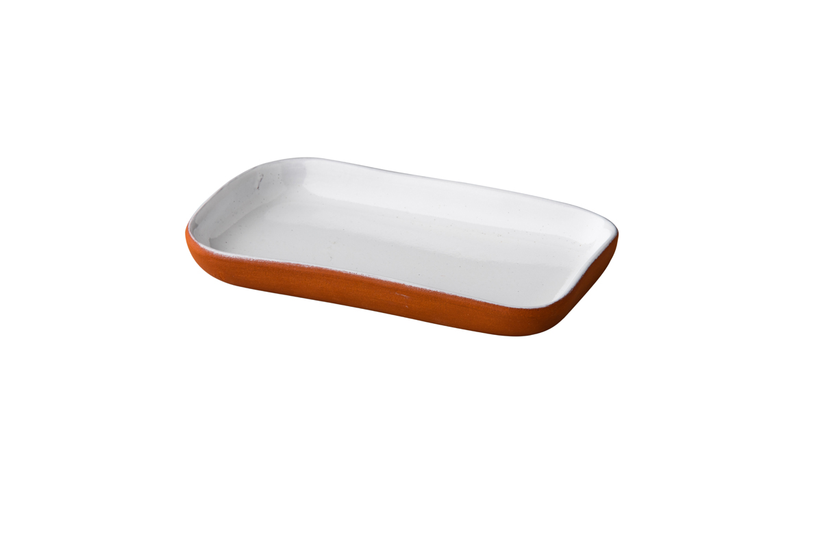Teller rechteckig weiss 15x8,5cm - Stoneheart