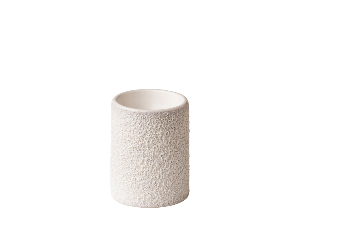 Tower plate vulcanic white 8 x 10  cm