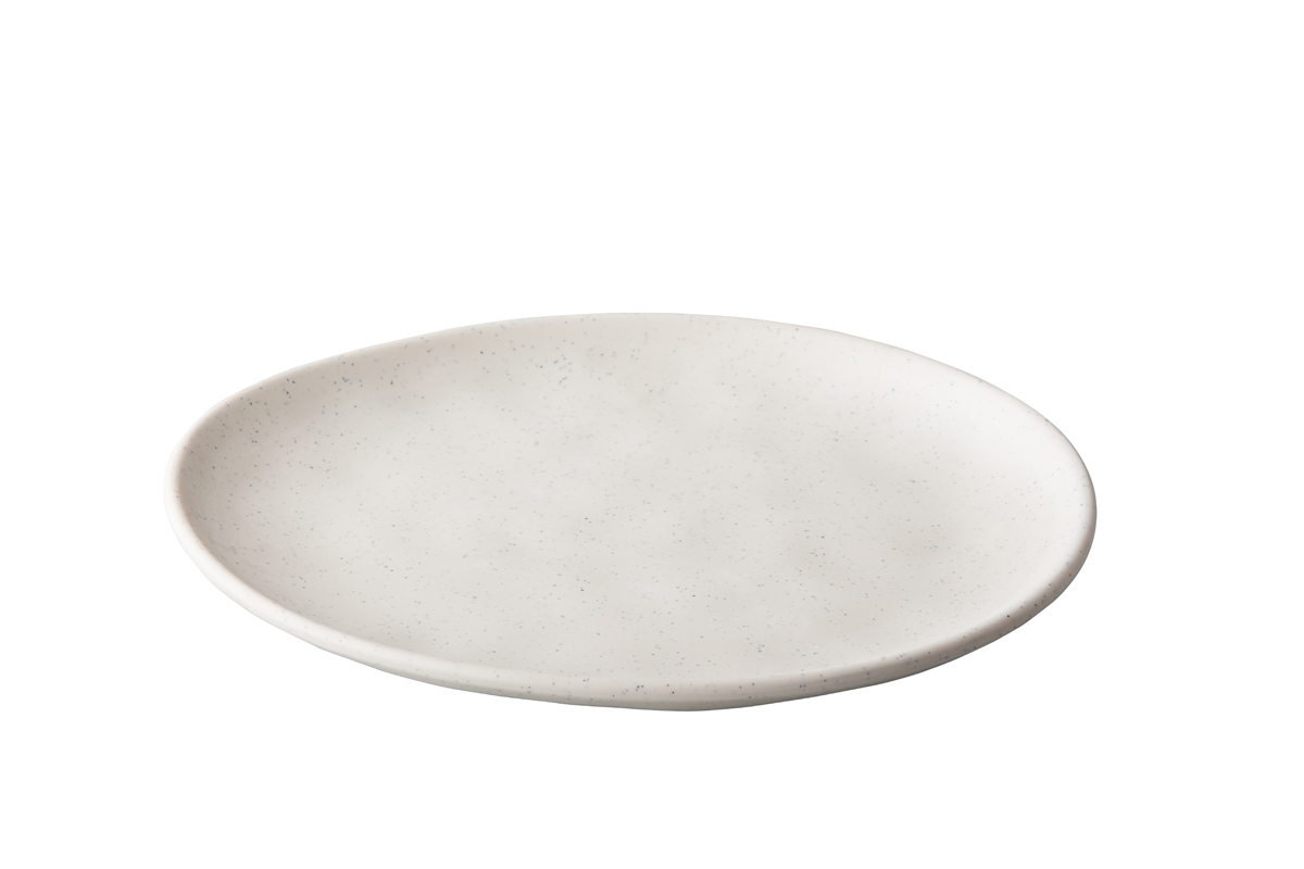 Teller flach coupe 26,5 cm - Pebble Creme- Melamin