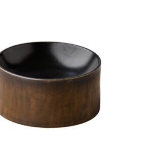 Tower plate black satin / gold 16 x 7,8 cm