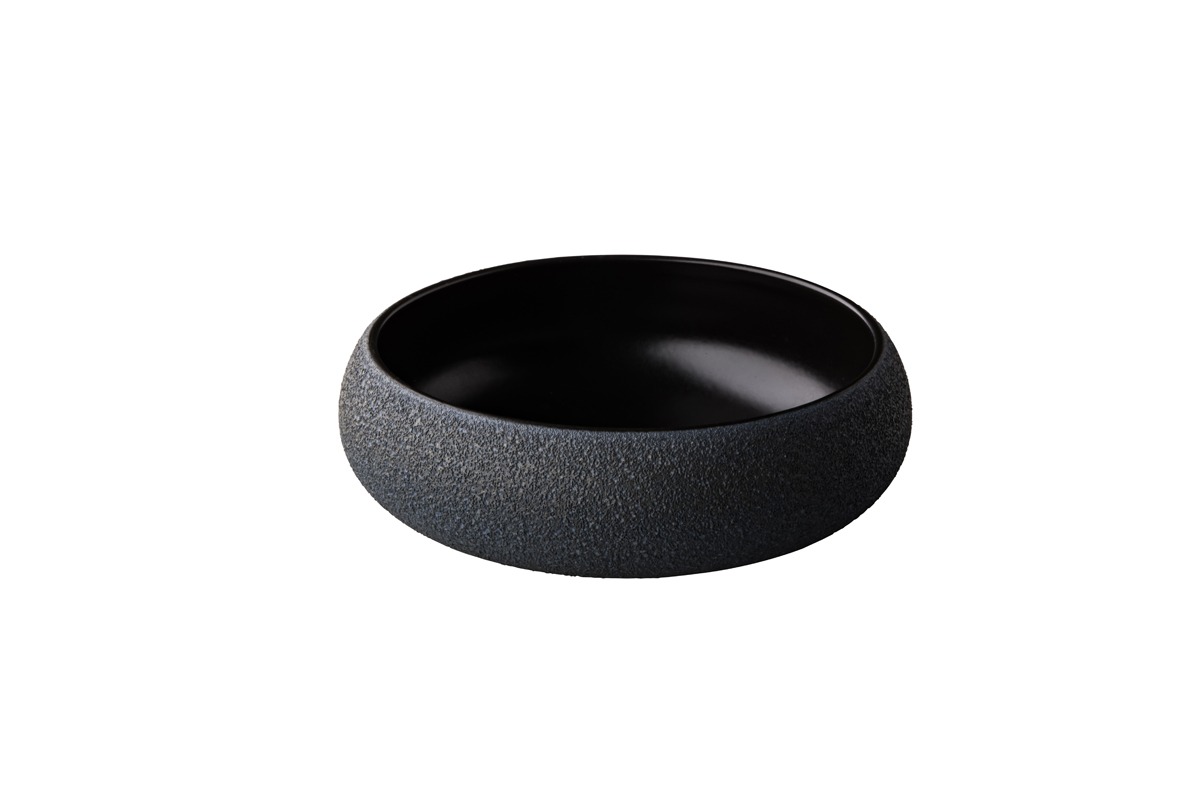 Vulcanic Deep Plate Black 19,5 x 6,7 cm