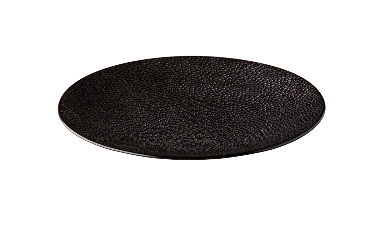 Teller flach coupe schwarz 27,5cm - Honeycomb