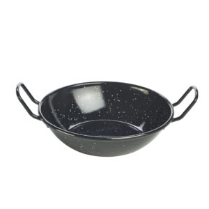 Wokpfanne schwarz 16x4cm 520ml - Emaille