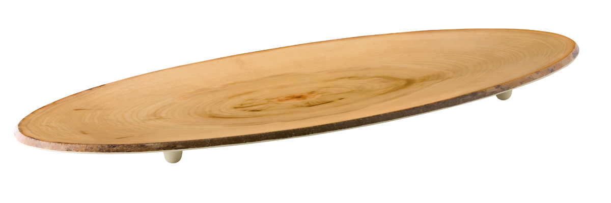 Servierplatte oval Baumstamm 65x26cm - Melamin