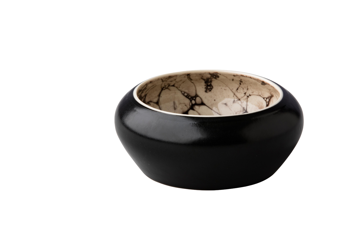 Bowl Bubble black satin 12 x 5,2 cm