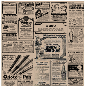 Wachspapier 'Zeitung' (weiß) 34 x 28 cm 1000 Stk.