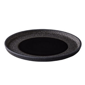 Plate flat vulcano black 22 cm