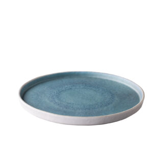 Teller flach mit erh. Rand 27cm (hellblau)