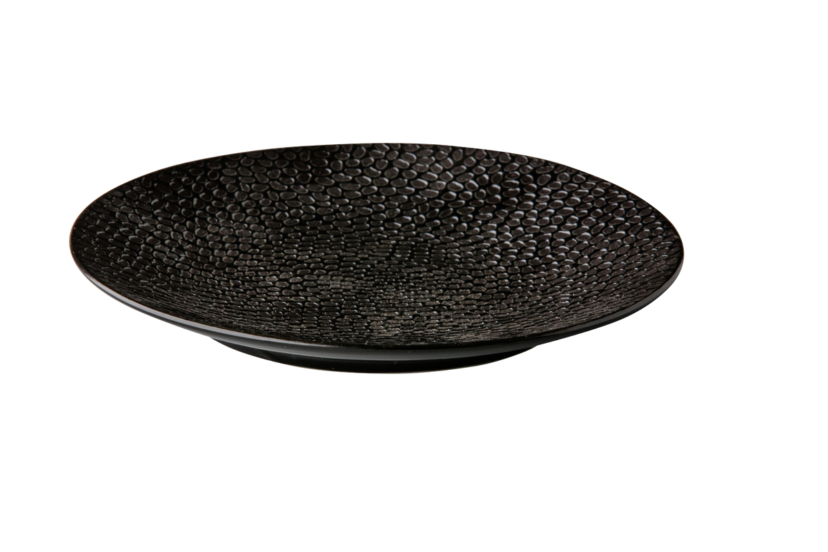 Teller flach coupe schwarz 16cm - Honeycomb